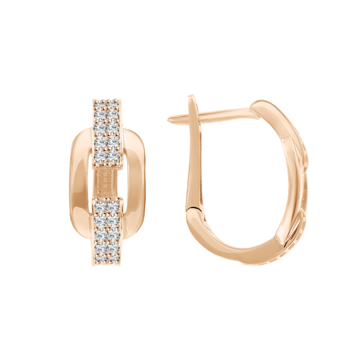 Earrings with zirconia 