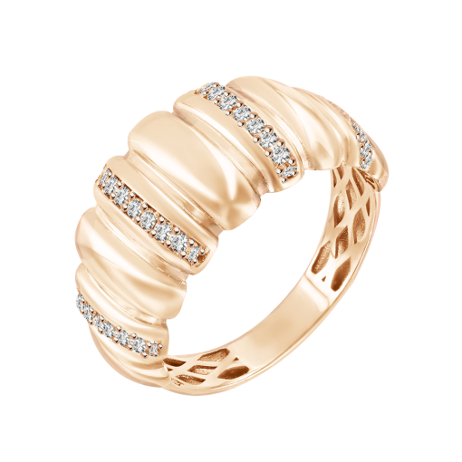 Women's ring with zirconia 