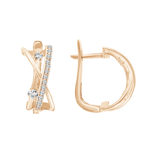 Earrings with zirconia 