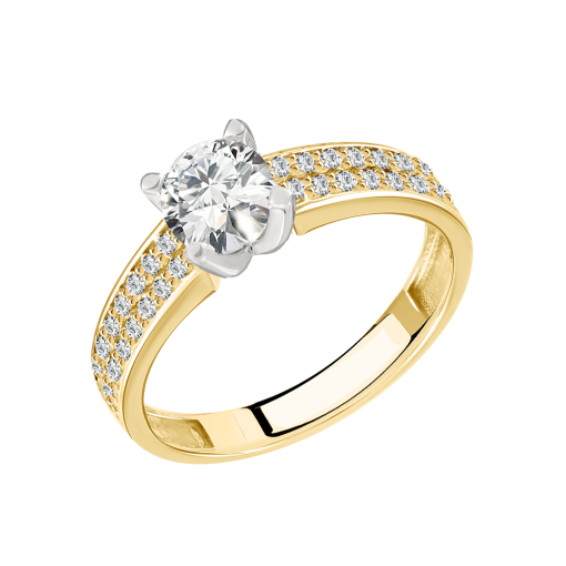 Women's ring with zirconia 