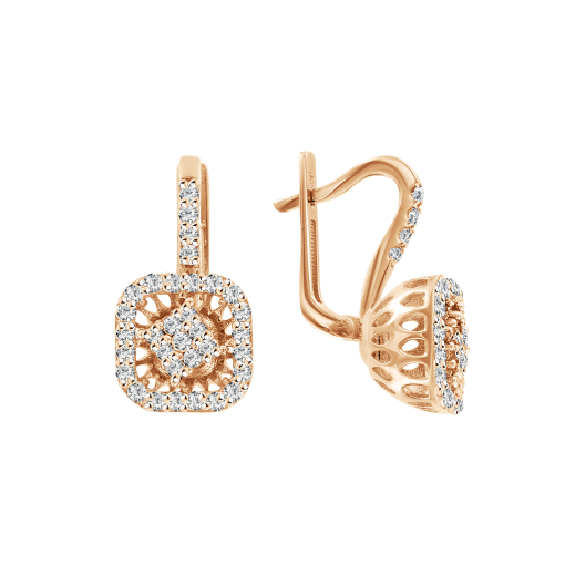 Earrings with zirconia 
