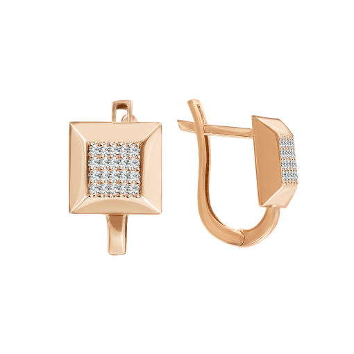 Earrings with zirconia 