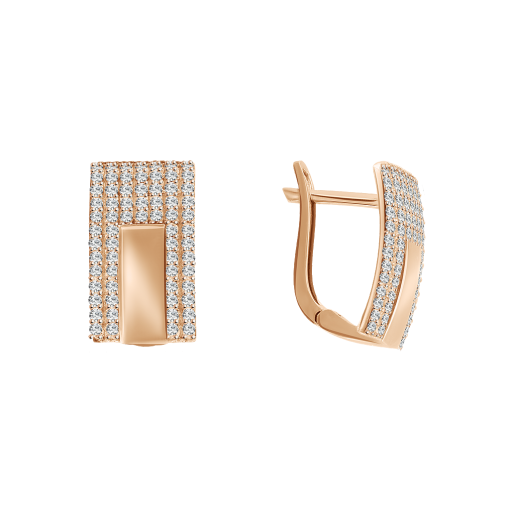 Earrings with zirconia 