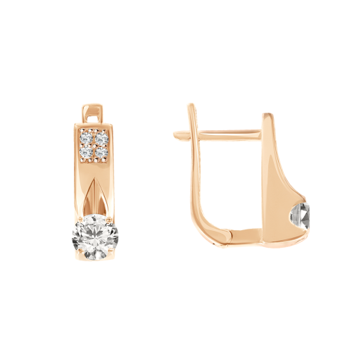 Earrings with zirconia 