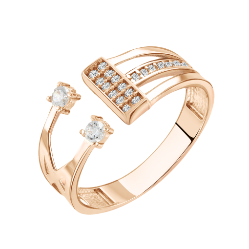 Women's ring with zirconia 