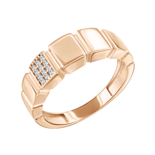Women's ring with zirconia 