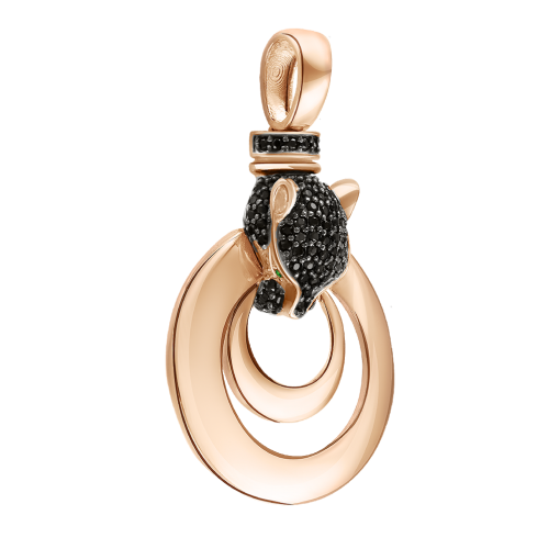 Pendant with black and green zirconia 