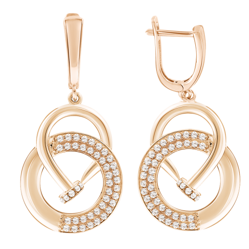 Earrings with zirconia 