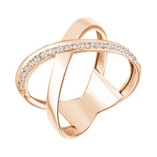 Women's ring with zirconia 