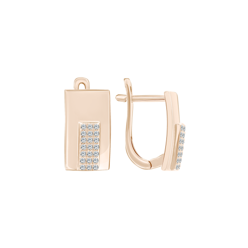 Earrings with zirconia 