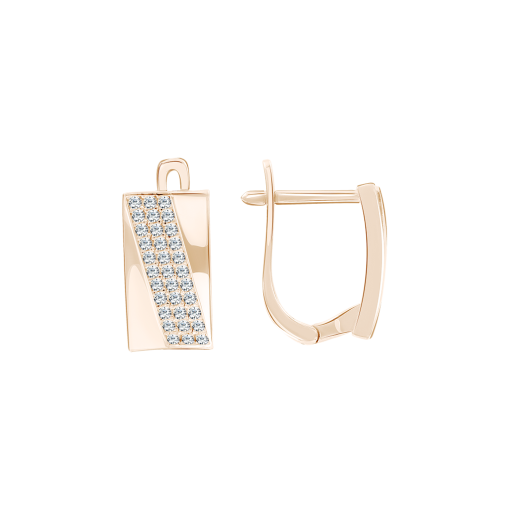 Earrings with zirconia 