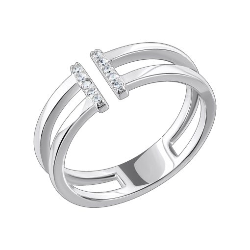Women's ring with zirconia 