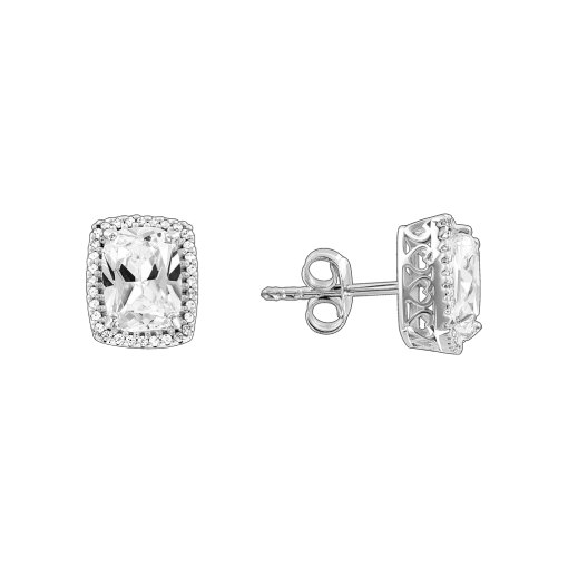 Stud earrings with zirconia 