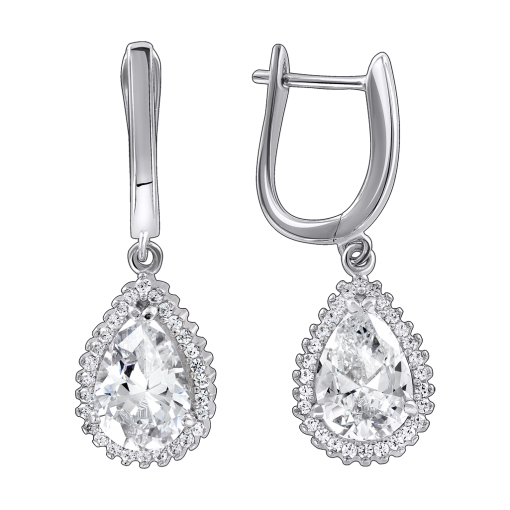 Earrings with zirconia 
