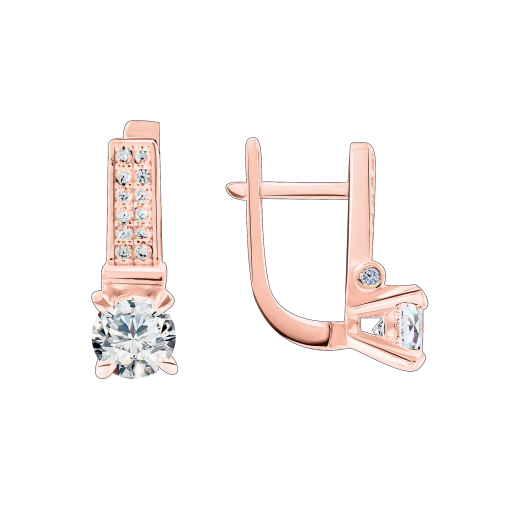 Earrings with zirconia 