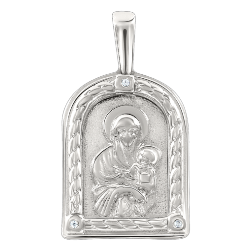 Icon pendant with zirconia 