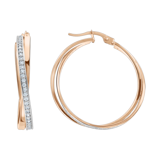 Earrings with zirconia 