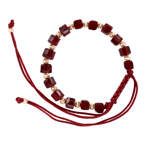Bracelet with red gold beads 