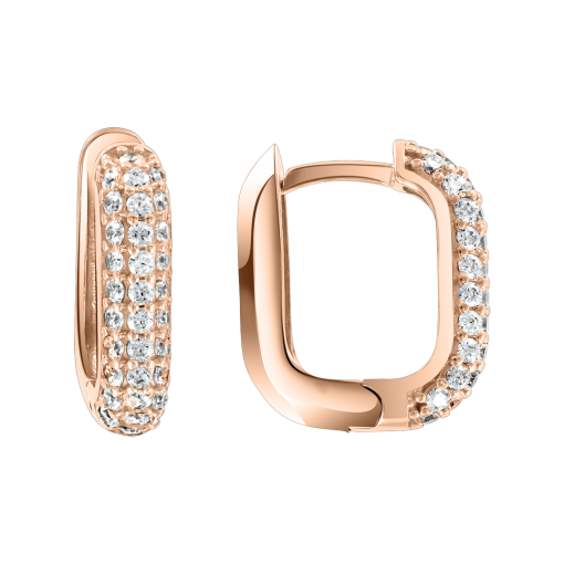 Earrings with zirconia 