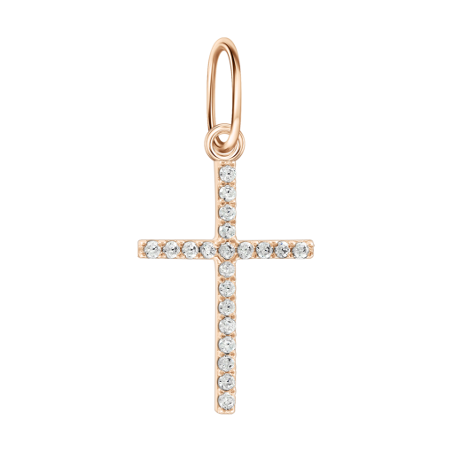 Anhänger – Kreuz mit Zirkonia 