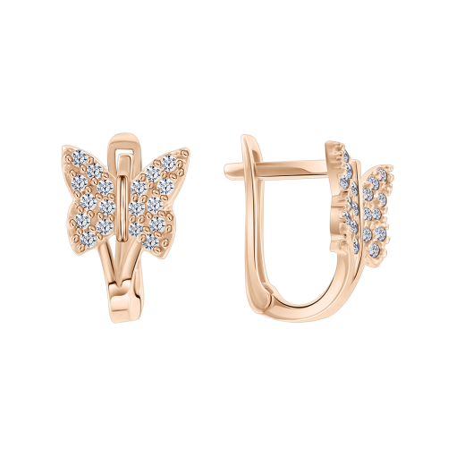 Earrings with zirconia 