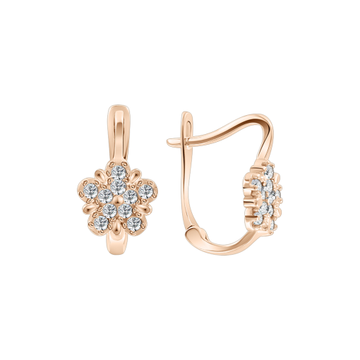 Earrings with zirconia 