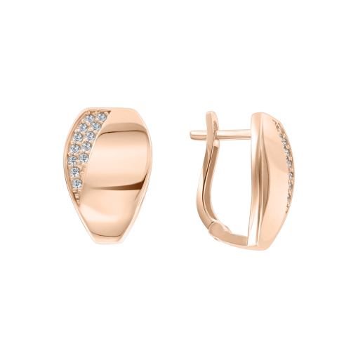 Earrings with zirconia 