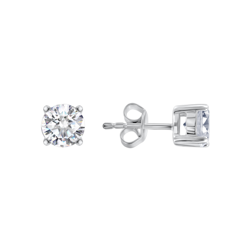Stud earrings with zirconia 