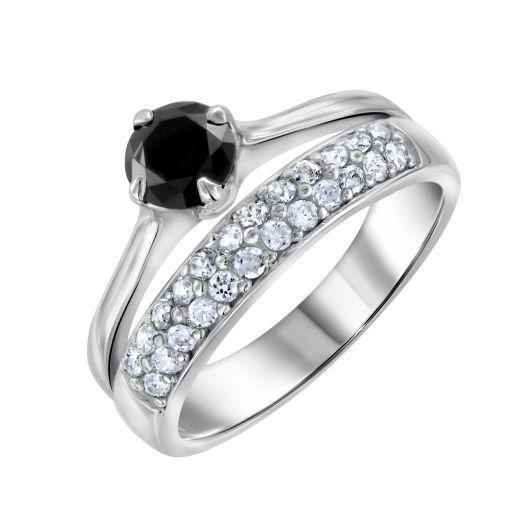 Women's ring with zirconia 