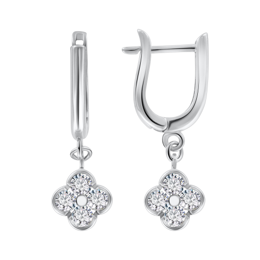 Earrings with zirconia 