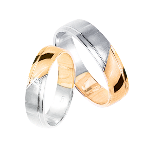 Wedding rings with a diamond 