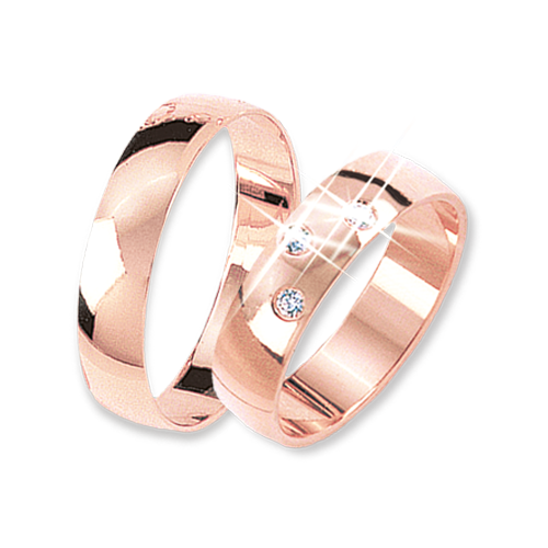 Trauring mit Zirkonia mit Zirkonia