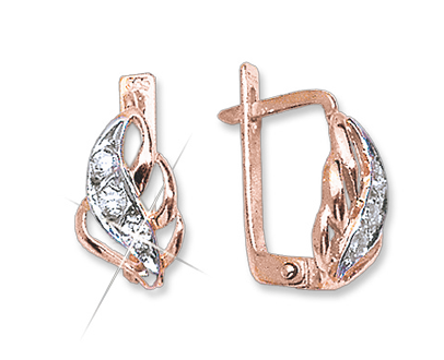 Earrings with zirconia 
