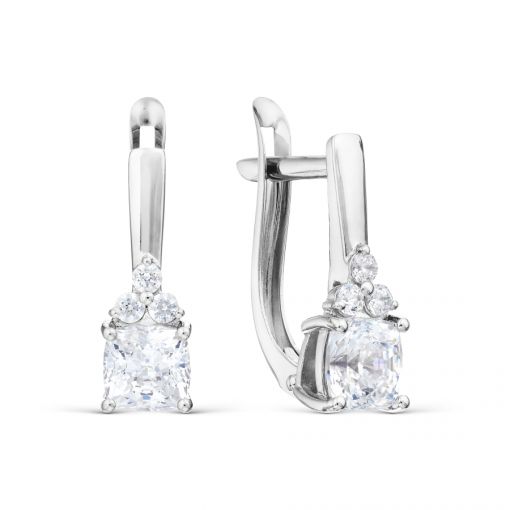 Earrings with zirconia 
