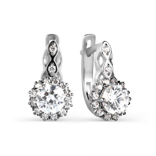 Earrings with zirconia 