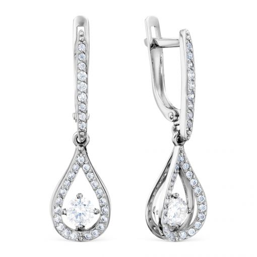 Earrings with zirconia 
