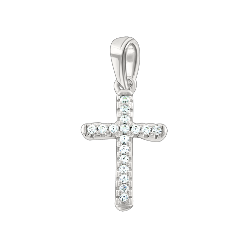 Pendant cross with zirconia 