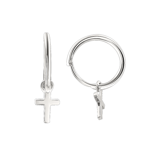 Earrings with cross pendants 
