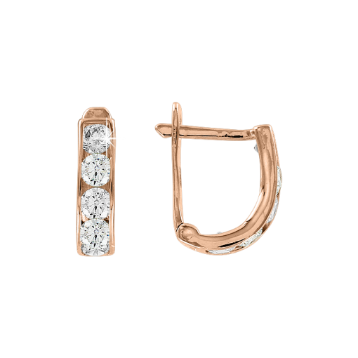 Earrings with zirconia 