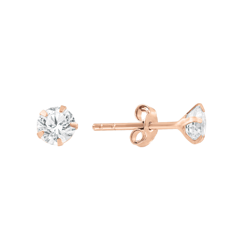 Stud earrings with zirconia 