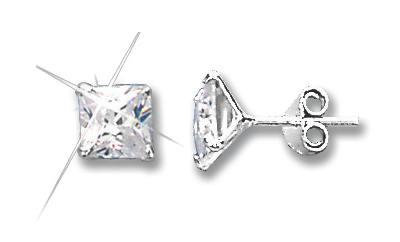 stud earrings with zirconia 