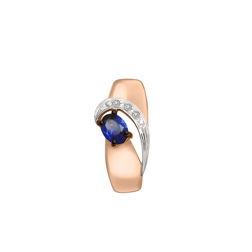 Pendant with diamonds and sapphire 