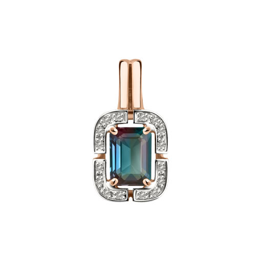 Pendant with alexandrite and diamonds 