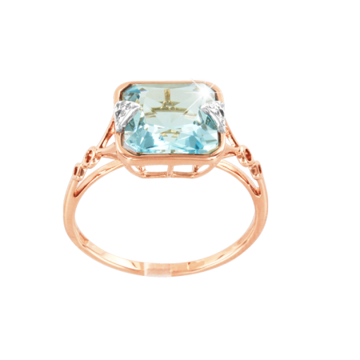 Ladies ring with topaz and zirconia 