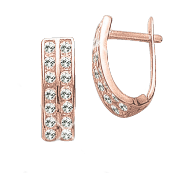 Earrings with zirconia 