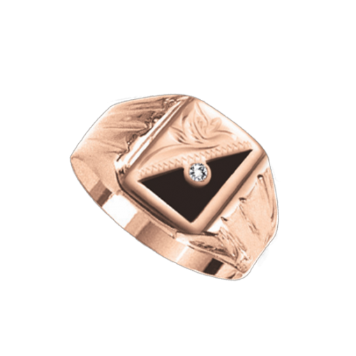 Men's ring with zirconia 