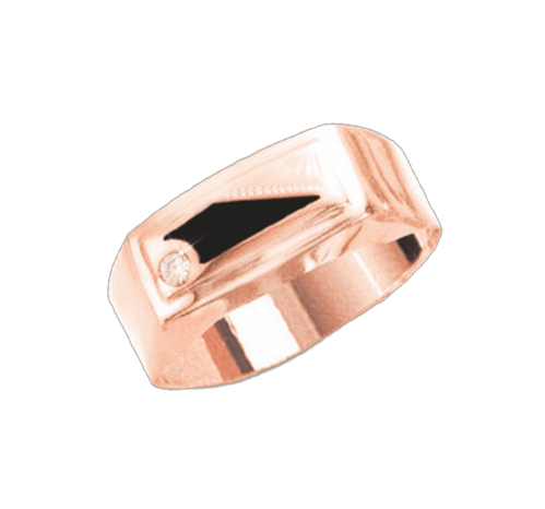 Men's ring with zirconia 