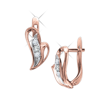 Earrings with zirconia 