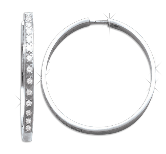 Earrings with zirconia 