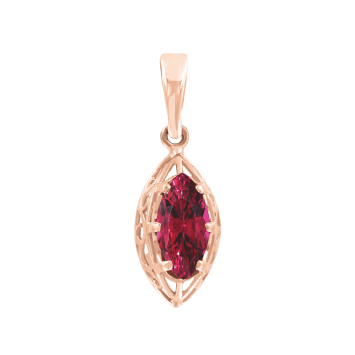 Pendant with ruby 